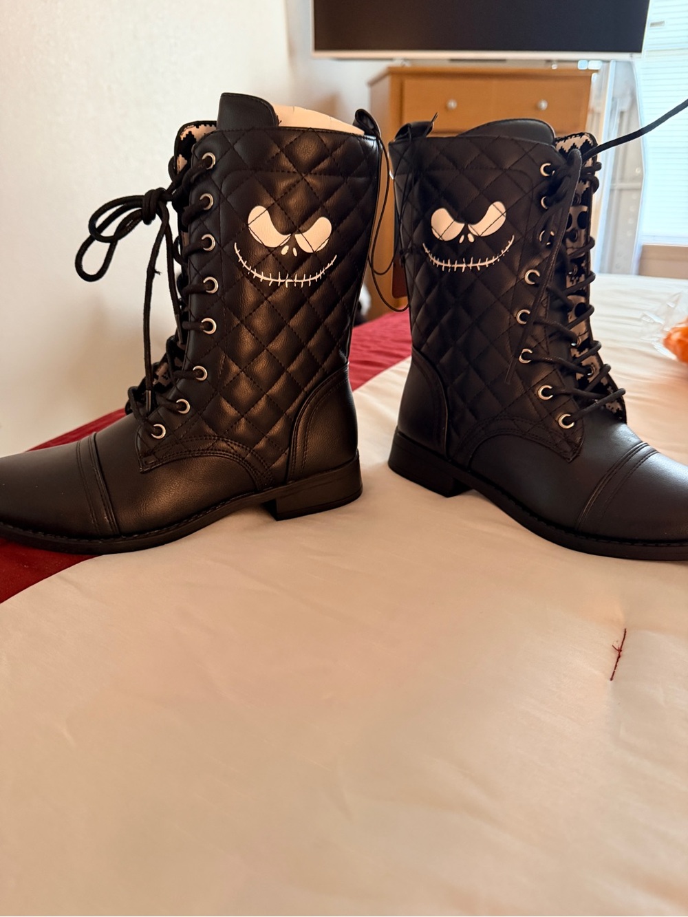 The Nightmare Before Christmas Jack Skellington Lace-Up Boots – Size 6 – NWT